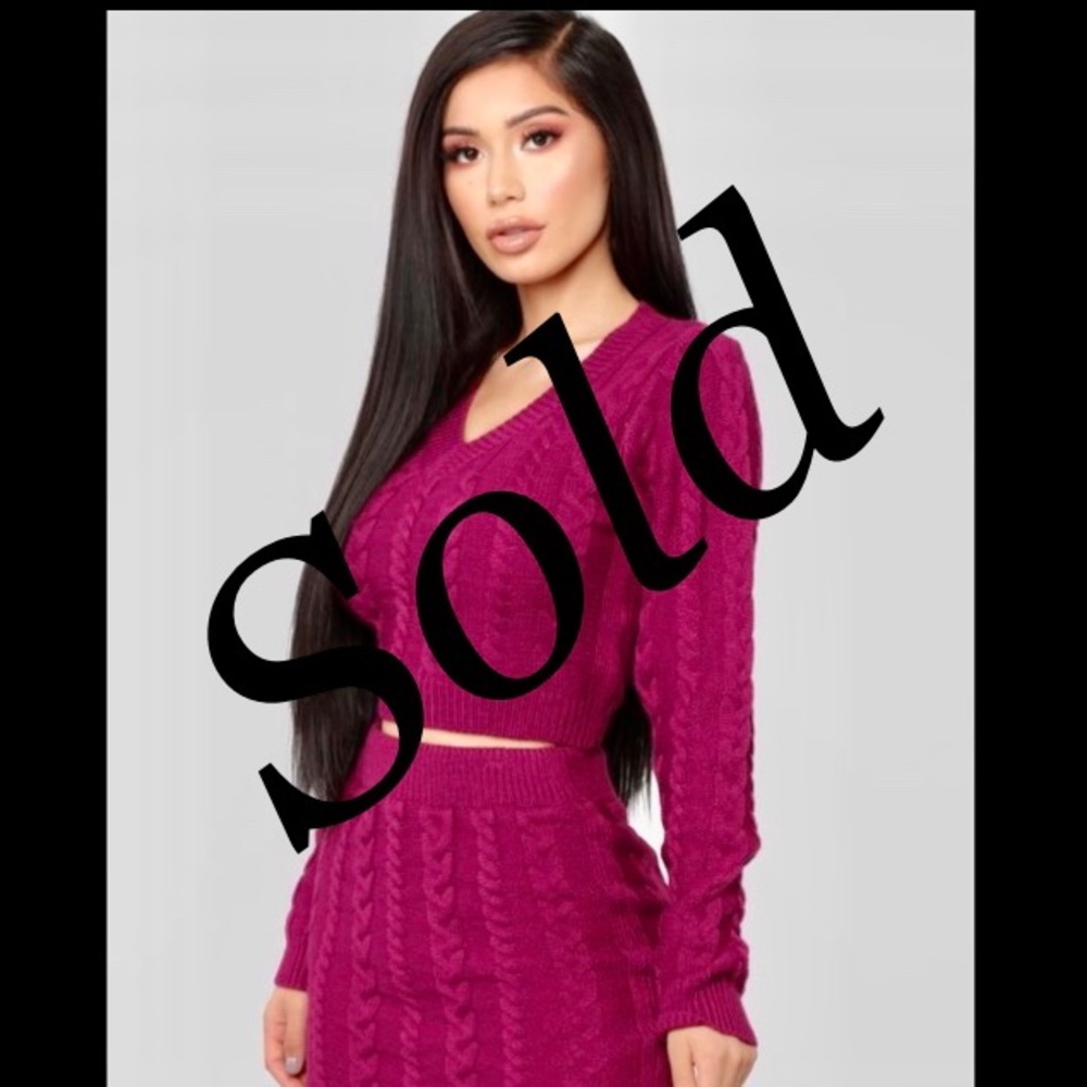 Feeling close to you skirt set plum